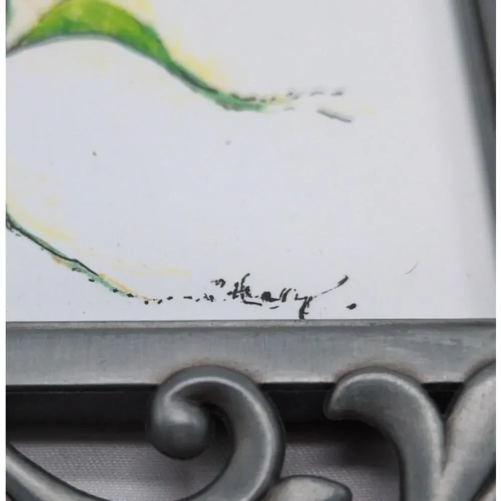 Malden International Designs Pewter Tone 5x7 Ornate Scroll Tabletop Frame Decor